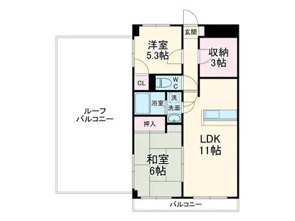 マルギガーデン(2SLDK/4階)の間取り写真