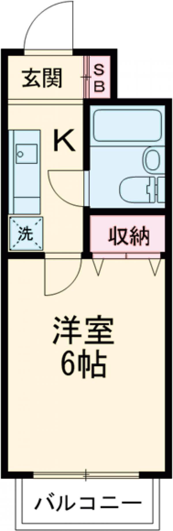 赤羽南ビル(1K/3階)の間取り写真