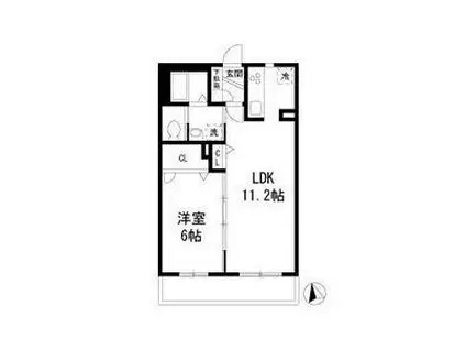 フェニックス浦和北(1LDK/1階)の間取り写真