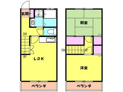 メゾン本町(2LDK)の間取り写真