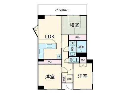 グランドール・ラシン(3LDK/1階)の間取り写真