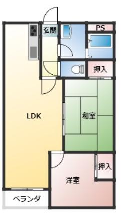 レジデンス両替町(2LDK/7階)の間取り写真