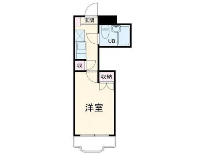 パレス富岡(1K/1階)の間取り写真