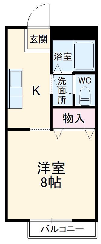 マメゾンクリタ(1K/2階)の間取り写真