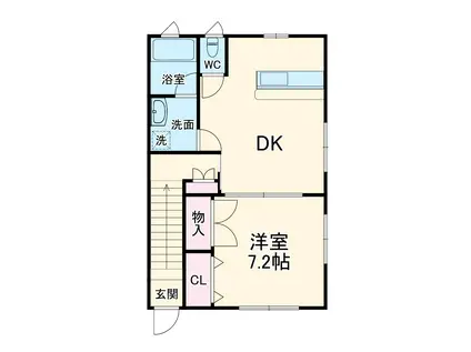 ブレーメンハイム(1LDK/2階)の間取り写真