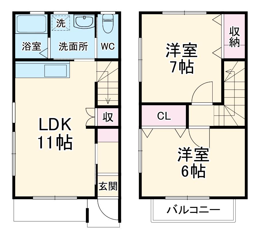 Ｇｒａｎｄｉｒ(2LDK)の間取り写真