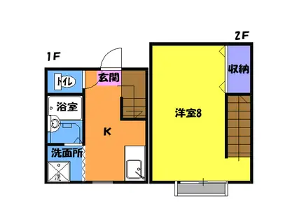 ＯＮＥ　ＲＯＯＭ　２１(1K)の間取り写真