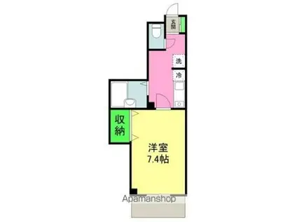 グランエスト(1K/2階)の間取り写真