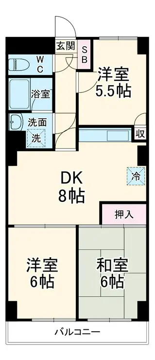 プレジール井山 3階階 間取り