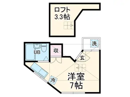 コロネェード大宮(ワンルーム/3階)の間取り写真