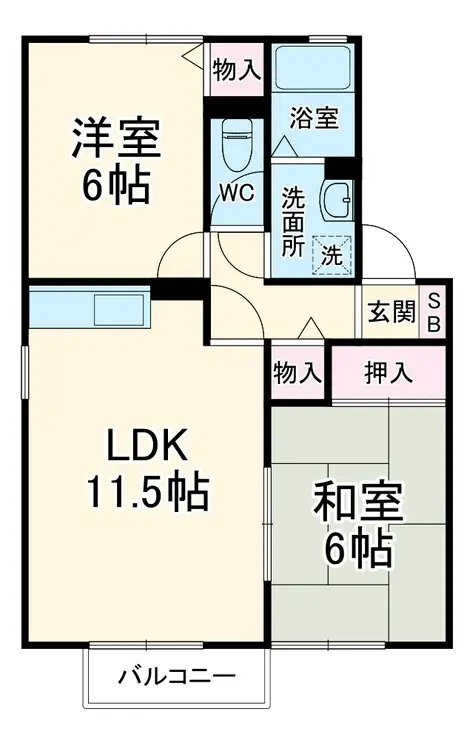 スカイシティー参番館 2階階 間取り