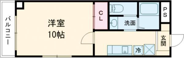 SKK-Ⅶ(1K/5階)の間取り写真