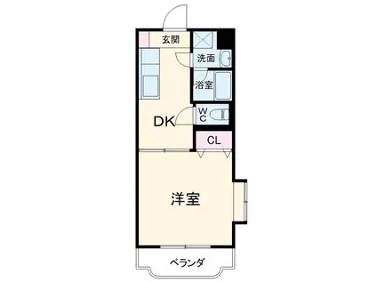 ブルージュ・М(1DK/1階)の間取り写真