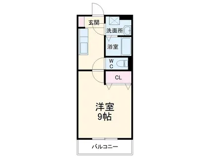 AKOYA・PERLEーSUN(1K/1階)の間取り写真