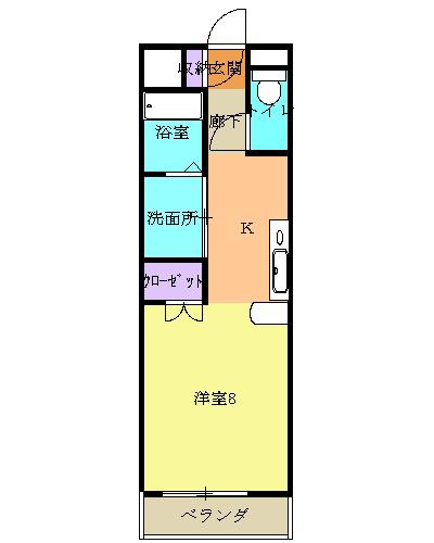 セントレアコートⅡ(1K/3階)の間取り写真