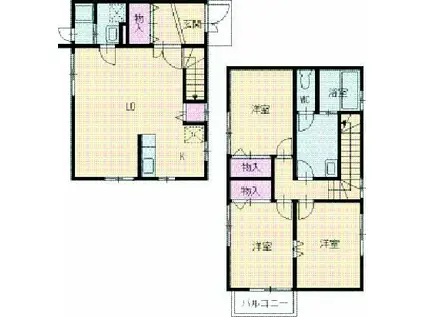 豊田三軒町ヴィレッジ(3LDK)の間取り写真