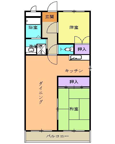 サンハイツ池田(2DK/3階)の間取り写真