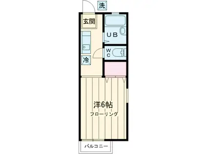 エクセルハイツ(1K/2階)の間取り写真