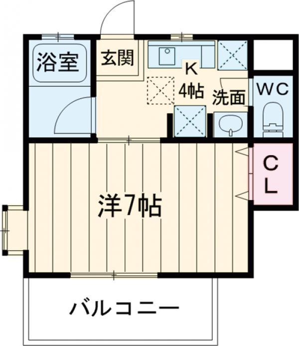 ウィリングⅡ(1DK/3階)の間取り写真