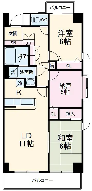 プロスペクト浦和常盤 1階階 間取り