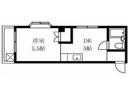 シティミヤザワ(ワンルーム/3階)の間取り写真