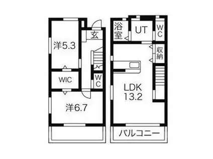 スマートテラス(2LDK)の間取り写真
