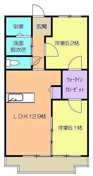 DOLCE(2LDK/2階)の間取り写真