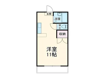 ベルフォーレ(ワンルーム/2階)の間取り写真