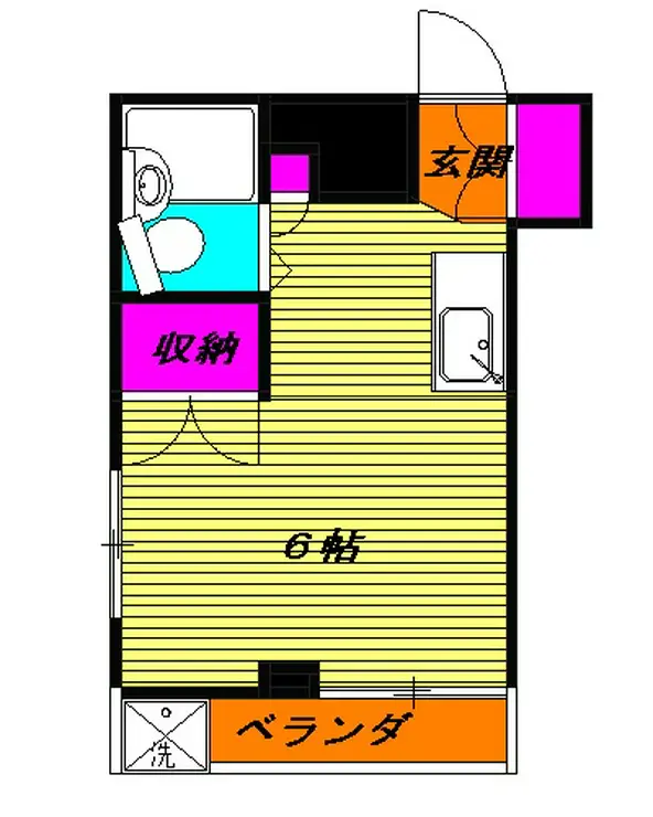 服部ハイツ 2階階 間取り