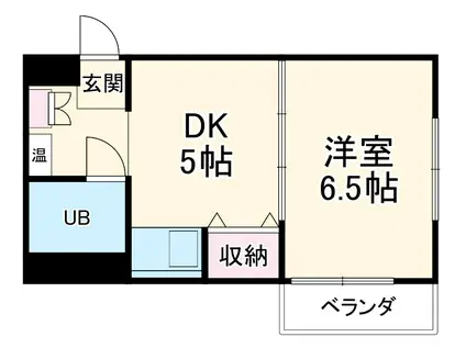 ダイアパレス豊田山之手(1DK/3階)の間取り写真