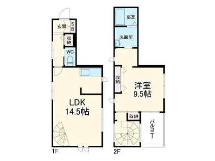 コスモス湘南(1LDK)の間取り写真