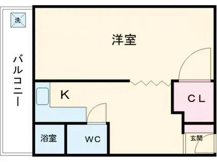 近藤ビル(1DK/3階)の間取り写真