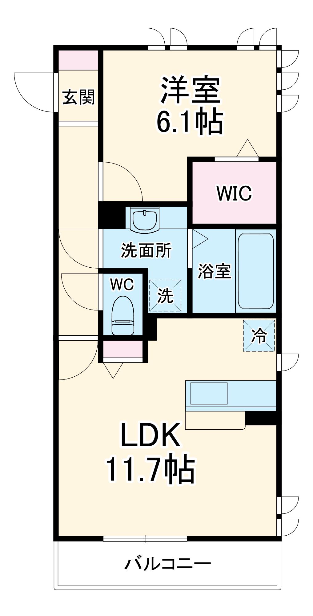 本郷の杜ソグレ(1LDK/2階)の間取り写真