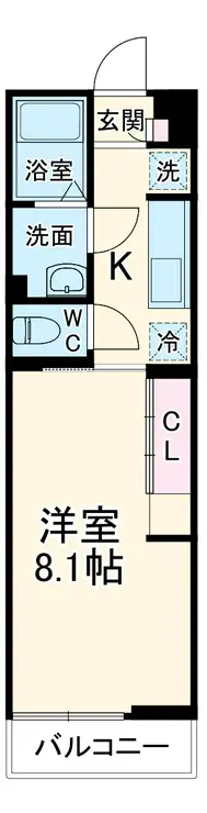 リブリ・8H4M 1階階 間取り