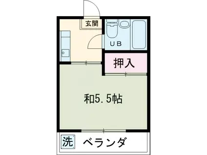 コーポ中島(1K/3階)の間取り写真