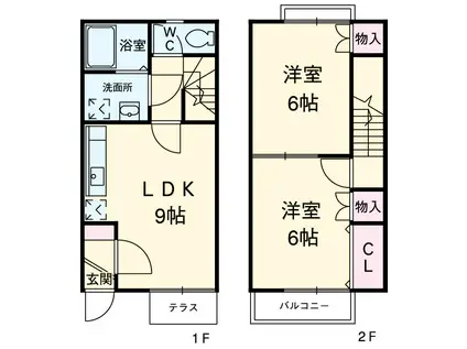 ＤＵＰＬＥＸ小林(2LDK)の間取り写真