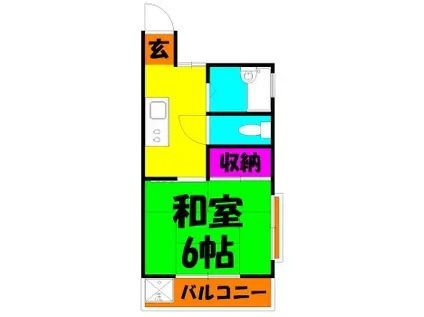 Gハウス(1K/2階)の間取り写真