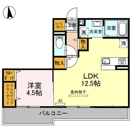 ファルナーズ(1LDK/2階)の間取り写真