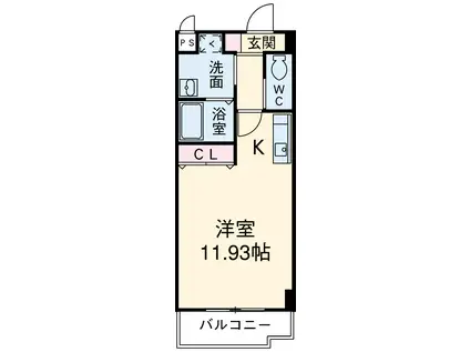 グリーンヒルズ本多(ワンルーム/3階)の間取り写真