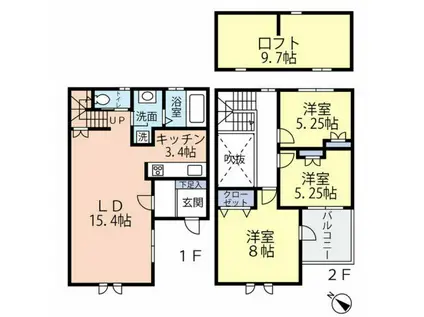 シーズンステージ三好ヶ丘桜(3LDK)の間取り写真