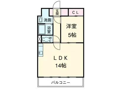メゾン・ド・はぼたん(1LDK/3階)の間取り写真