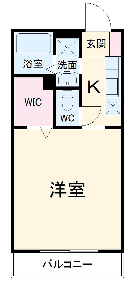 サンプレジャー三喜(1K/1階)の間取り写真