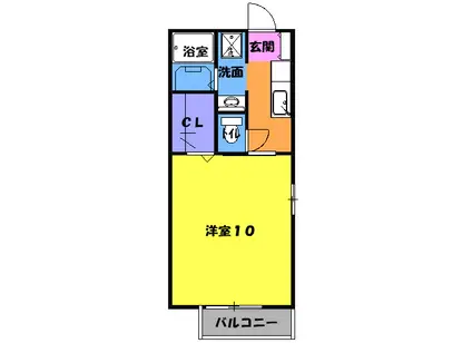 サンプレジャー三喜(1K/2階)の間取り写真