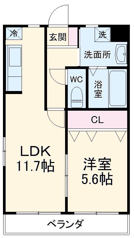 グラン・シャンボール(1LDK/3階)の間取り写真