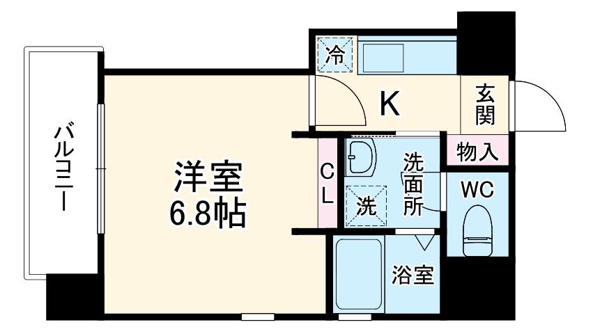 MAYUMI.7(1K/4階)の間取り写真