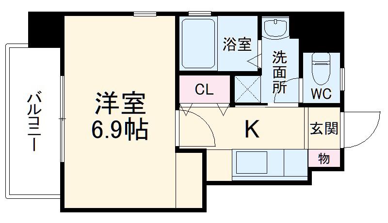 MAYUMI.7(1K/6階)の間取り写真