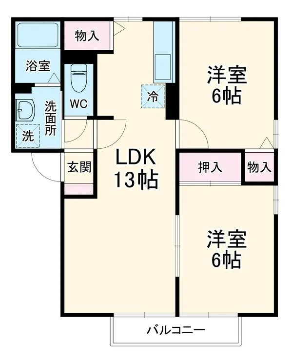 フォンテーヌA 2階階 間取り