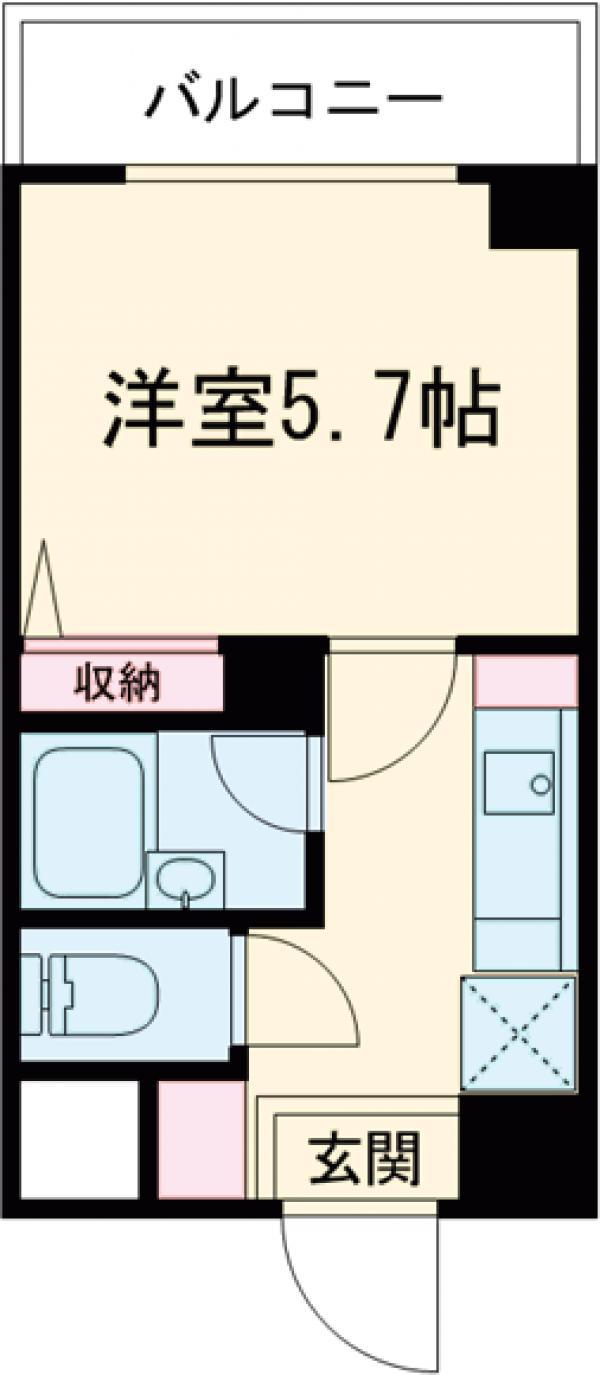 ドミール北赤羽(1K/4階)の間取り写真