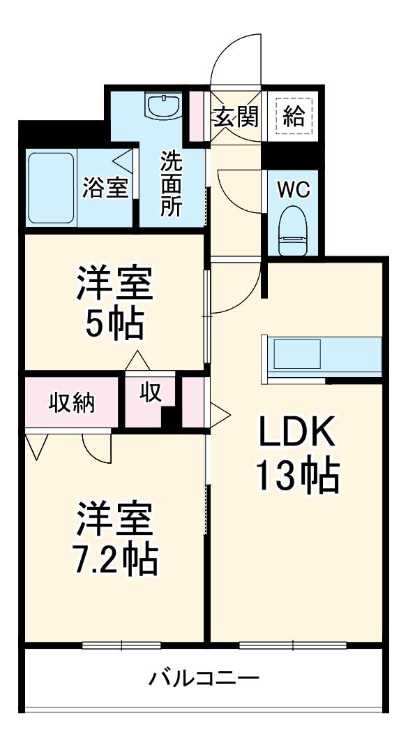 ブランシュ メゾン(2LDK/1階)の間取り写真