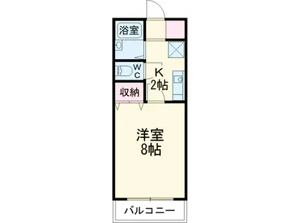 ティーズシャンブル(1K/3階)の間取り写真